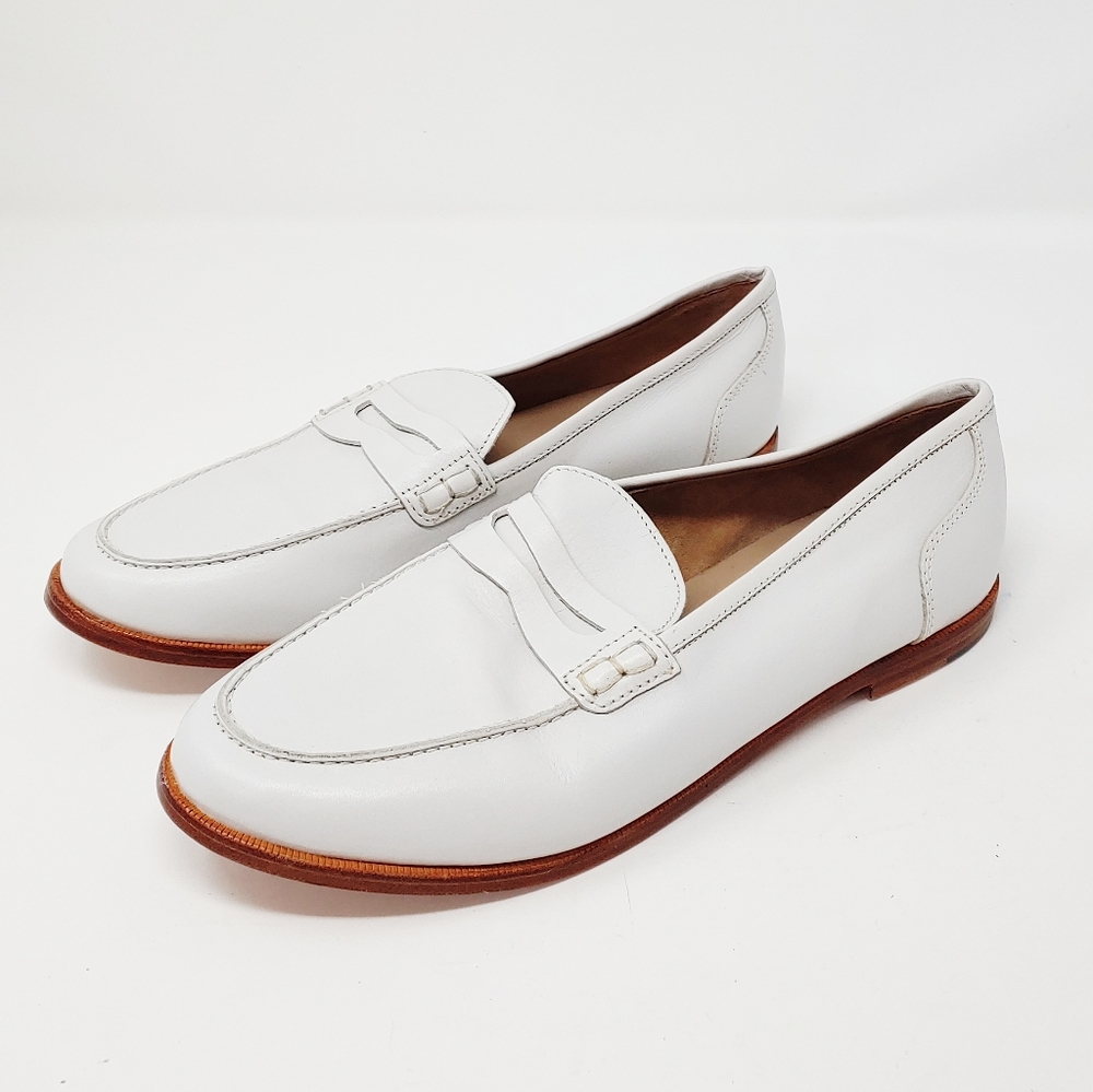 J.CREW LEATHER White Color Ryan Penny Loafer Shoe